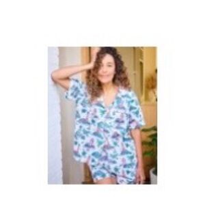 Printfresh Lighthouse Print Short 2-Piece Pajama Set NWT size 2X